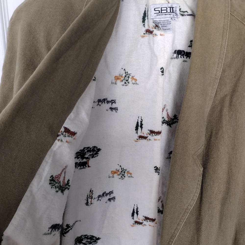 Vintage S.B.II By BIttermen Coat Size L. 100% Cotton. - Picture 12 of 16